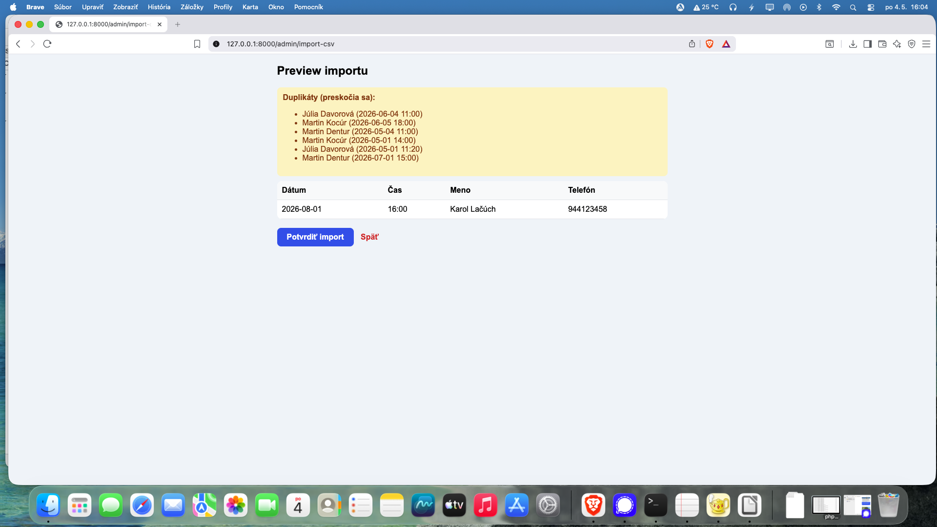 Okay, dnes pre Medi Care Ticket System MCTS pridajme Import CSV appointments objednávok do ambulancie a povýšme verziu na v4.1